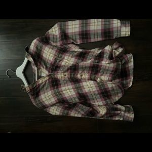 American eagle boyfriend for flannel pink and gold